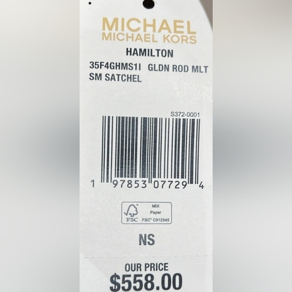 MICHAEL KORS Hamilton GOLDEN ROD MULTI 2-Tone Satchel - Picture 4 of 5